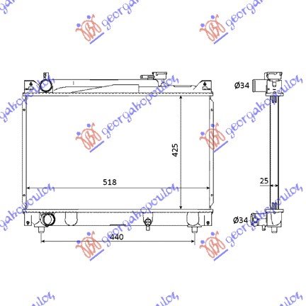 HLADNJAK MOTORA 2.0 V6-2.0 16V(42x52x27)