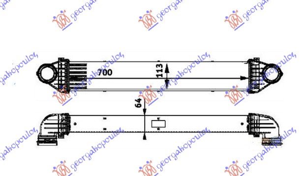 HLADNJAK INTERC. 2.0 CDi (698x96x63)