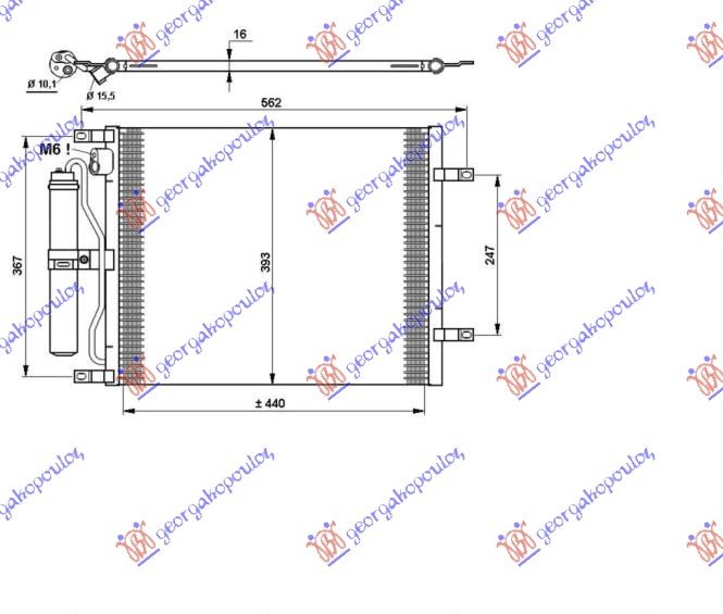 HLADNJAK KLIME 1.5 DCI (49x37.6x1.6)