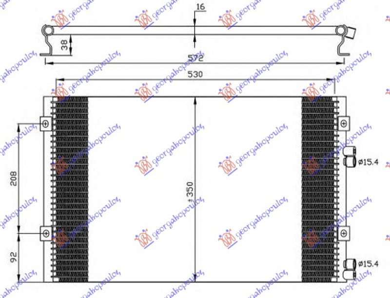 HLADNJAK KLIME 2.2 CRD (54x35x1.6)