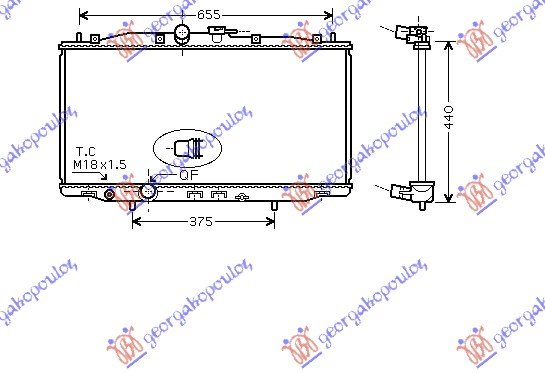 HLAD MOT. 2.0i16V+/-A/C (37.5x71.3)MANUA