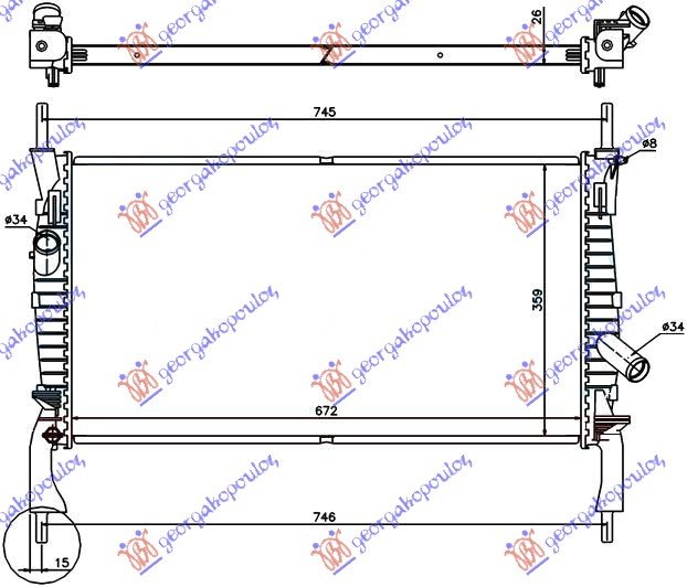 HLAD MOT. 2.2-2.3TDCI-2.4i -A/C (67x38)