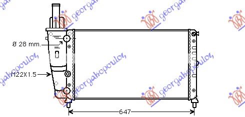 HLADNJAK MOTORA 1.2CC(75)(57.7x32.2)