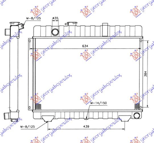 HLAD.MOTORA 2.4cc DIESEL 76-86(41x62)