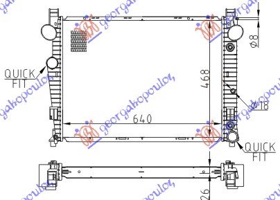 HLADNJAK 2.8-3.2i 18V-3.2CDi(64X46)A/T