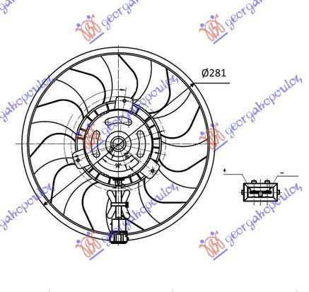 VENTILATOR (MOTOR+ELISA) BEN-DIZ (28cm)