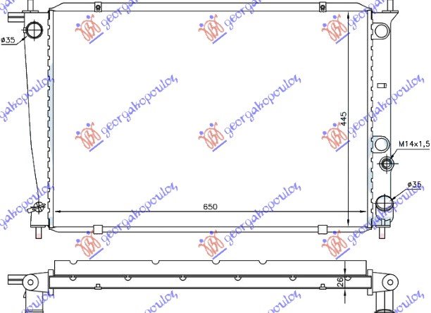 HLADNJAK 2.5 CCTD +/- A/C (65x44.5)