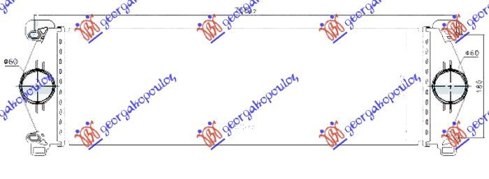 HLADNJAK INTERKULERA 3.0 DCI DIZEL (625x205x50) 04-