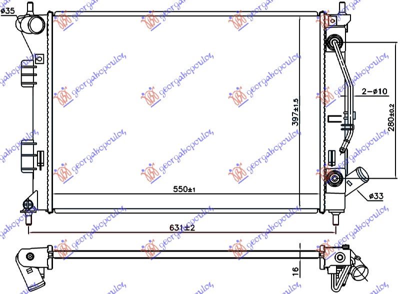 HLAD 1.6 BENZ AUTO +/- A/C (55x39.7x1.6)