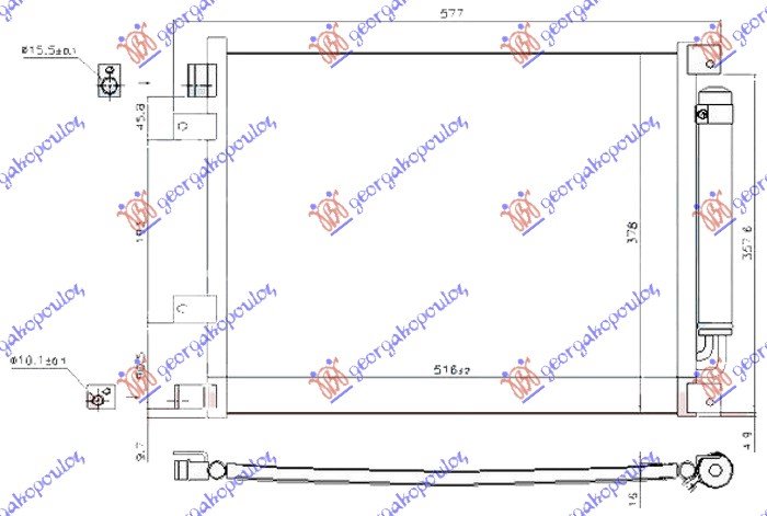 HLAD. KLIME 1.5i16V (690x378x16)(HR15DE)