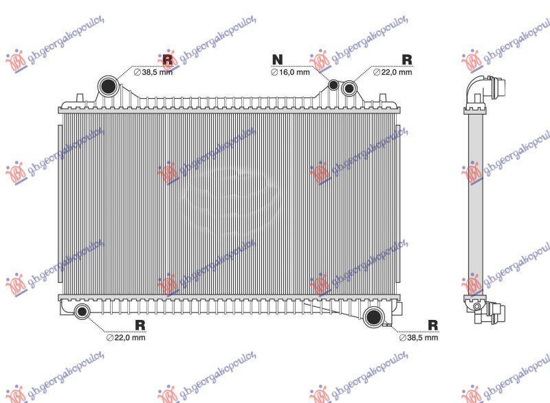 HLADNJAK MOTORA 2.0 DIZEL/HIBRID (MAN/AUTO) (720x485x26)