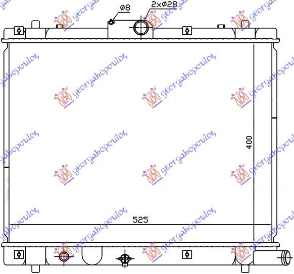 HLADNJAK MOTORA 1.3 DDiS (40x54.4x27)