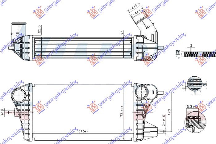 HLAD. INTERKULERA 1.0 HIBRID 315x173x64